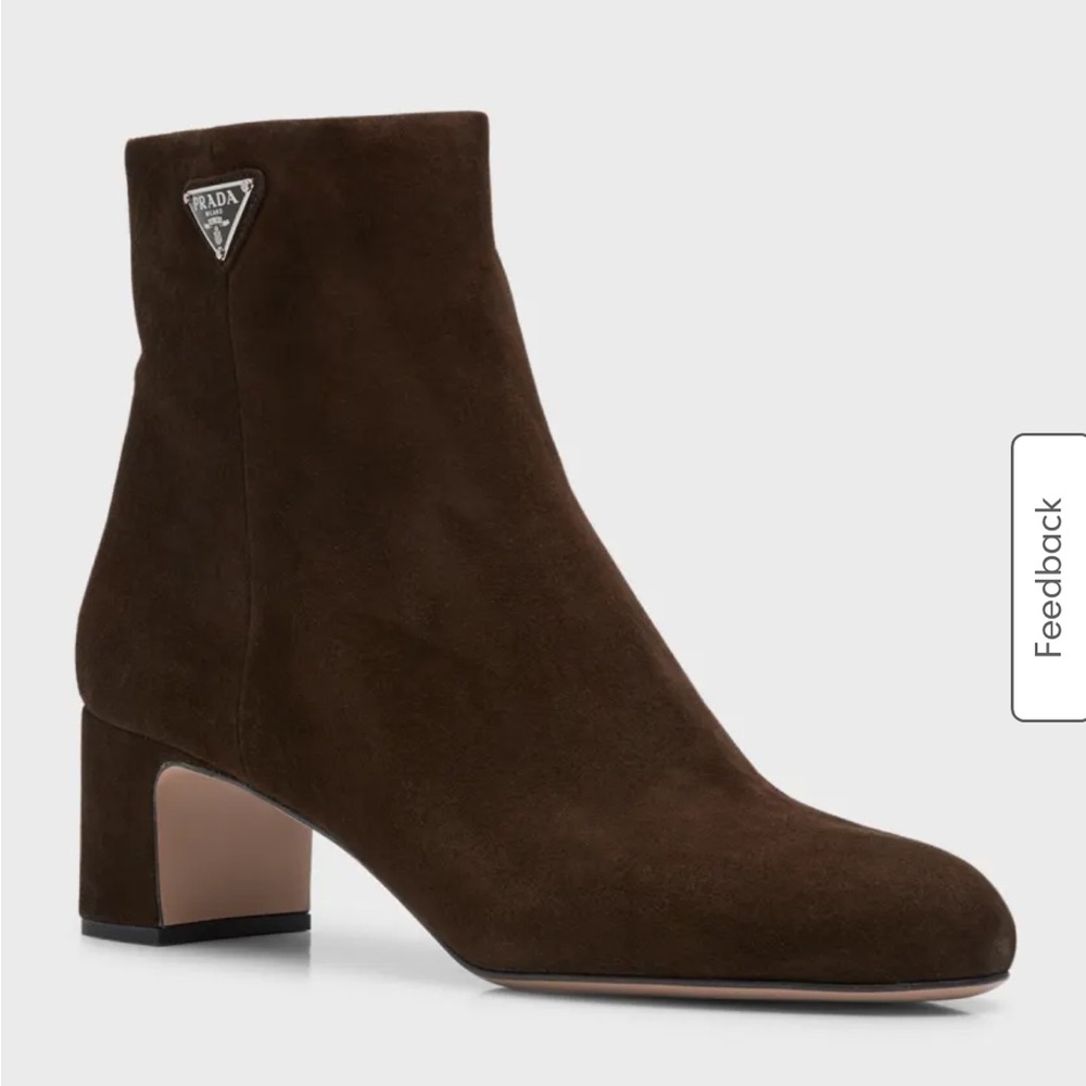 Prada Suede Ankle Booties (Sample) Size 37